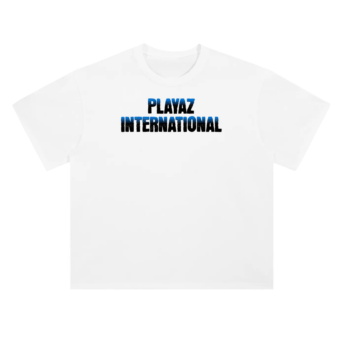 logo t-shirt blue 100 percent cotton
